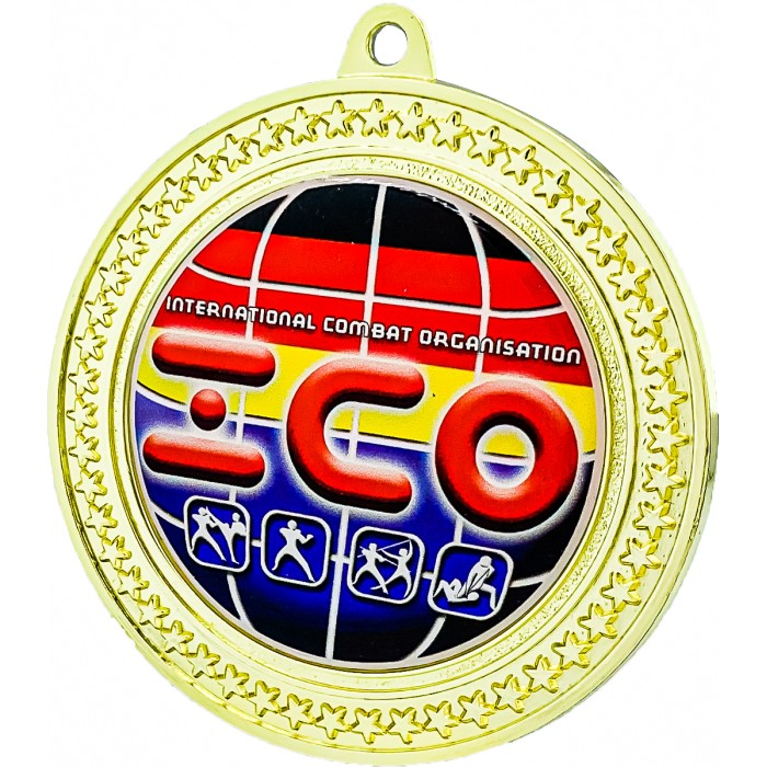 70MM CLASSIC VINYL DOMED CUSTOM PRINTED MEDAL (6MM THICK) - GOLD, SILVER OR BRONZE